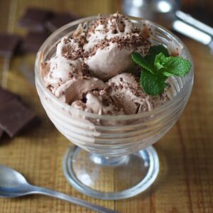 helado casero de chocolate
